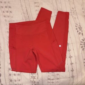 Orange Lululemon Leggings